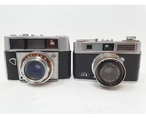 A Samoca camera, with leather outer case, and an Agfa camera, with leather outer case (2)Provenance: Part of a vast single ow