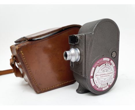 A Bell & Howell - Gaumont Sportster Cine camera, in outer leather caseProvenance:  Part of a vast single owner collection of 