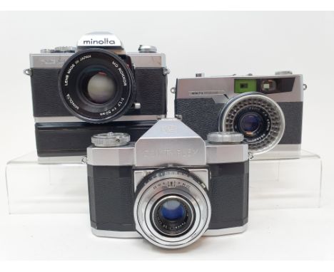 A Zeiss Ikon contaflex camera, a Minolta XG9 camera and a Petri 7S camera (3)Provenance: Part of a vast single owner collecti