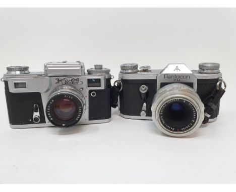 A Pentacon FM camera, with original instructions and a Russian camera (2)Provenance: Part of a vast single owner collection o