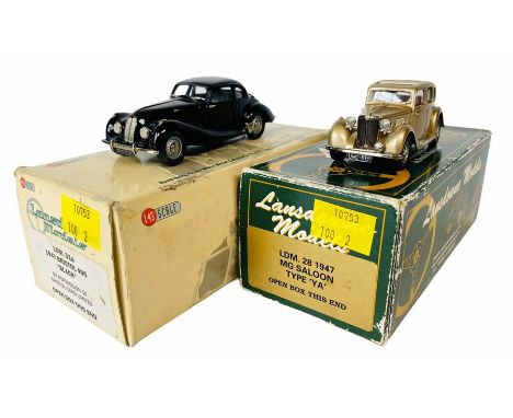 2x Lansdowne Models / Brooklin Models 1:43 Scale White Metal Model Cars. Lot includes: LDM.31A 1947 Bristol 400 (Black Colour