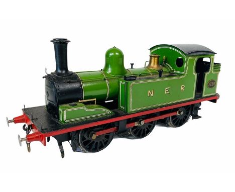 Kit Built 'O' Gauge (3-Rail) Brass NER J72 0-6-0 Tank Locomotive - Green lined livery, No.1728. Nice heavy weight model, with