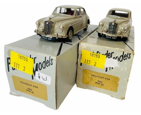 2x Pathfinder Models 1:43 Scale White Metal Model Cars. Lot includes: 2x No. PFM30 Wolseley 4/44 (1953). Both models are in m