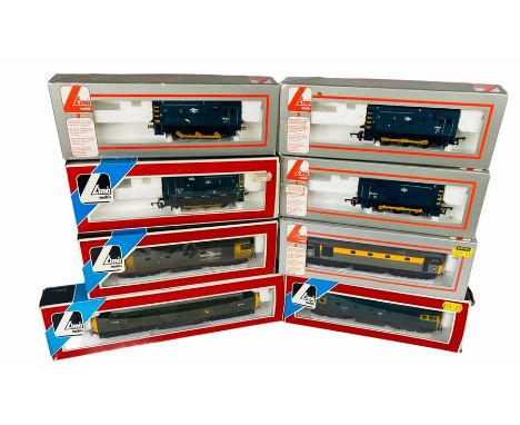 8x Lima 'OO' Gauge Assorted Diesel Locomotives - Comprising of: 26006 BR Railfreight, weathered, detailed at both ends, coupl