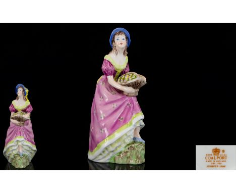 Coalport Early Period Signed Handpainted Figure 'Jennifer Jane' circa 1920's. Height 6.25 inches-15.75 cms. Signed R E to bas