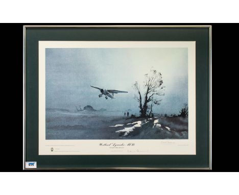 Denis Pannett Pencil Signed by the Artist Ltd and Numbered Edition Colour Lithograph - Titled ' Westland Lysander MK111 ' Nig