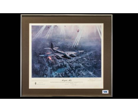 Terence Cluneo 1907 - 1996 Pencil Signed by The Artist Ltd and Numbered Edition Colour Lithograph. Titled ' Mosquito Mk VI ' 