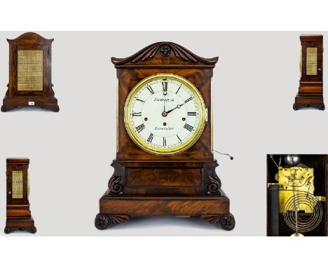 William Frodsham FRS (1728-1807) A Very Impressive Regency Bracket Clock Comprising a mahogany bracket case with pendulum loc