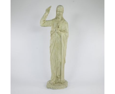 George MINNE (1866-1941), original plaster statue of Christ, design for the bronze statue of Christ in the National Basilica 