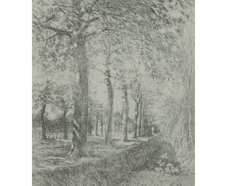 Emile CLAUS (1849-1924), lithograph Bosdreef, signed and numbered 43/100 in pencilEmile CLAUS (1849-1924), lithografie Bosdre