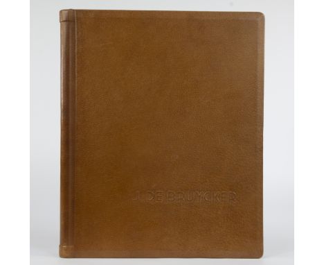 Jules DE BRUYCKER (1870-1945), bound folder L'Eglise St Nicolas Gand with 10 original etchings and 20 reproductions, 1938, nu