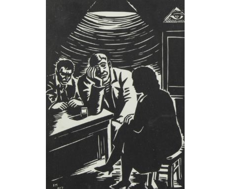 Frans MASEREEL (1889-1972), woodcut, numbered 12/75 and signed in pencil and monogrammed and dated 1933 in the plateFrans MAS