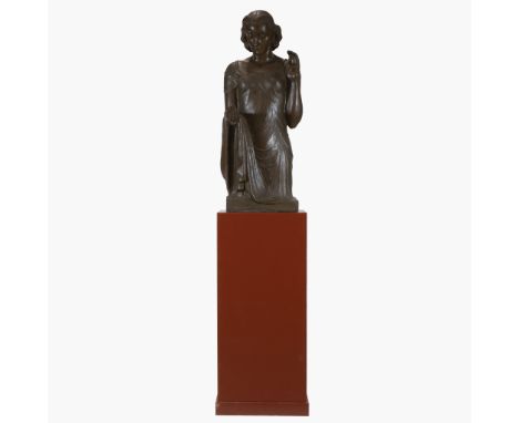 Jan ANTEUNIS (1896-1973), patinated plaster Art Deco statue of a woman, signed and with plinthJan ANTEUNIS (1896-1973), gepat