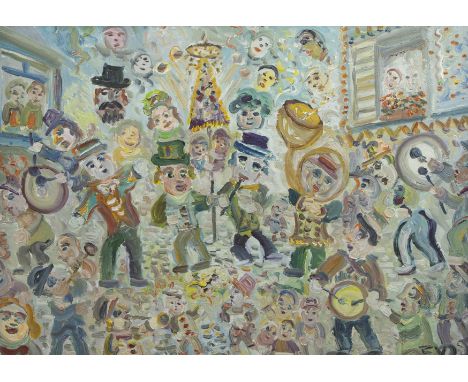 Ernest VAN DEN DRIESSCHE (1894-1985), oil on canvas Carnival, signedErnest VAN DEN DRIESSCHE (1894-1985), olie op doek Carnav