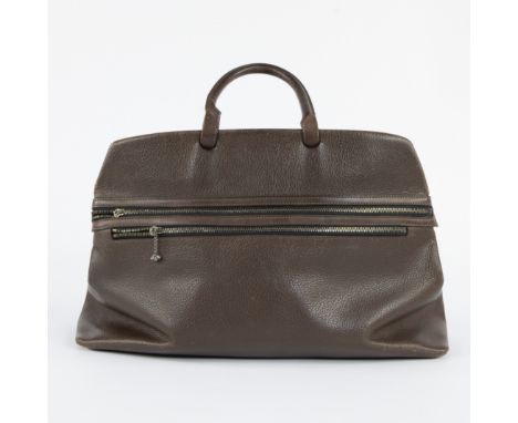 A brown leather Deux de Delvaux handbagBruin lederen Deux de Delvaux handtas30 x 44 x 13 cm