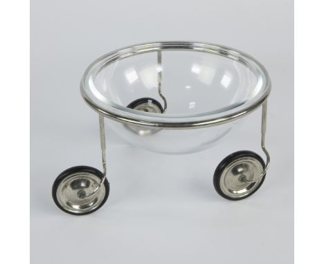 Arnaud Visser, 'Rolling Bowl' – glass fruit bowl on wheels, publisher Designum 1992Arnaud Visser, 'Rolling Bowl' – glazen fru