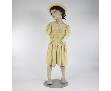 Vintage Belgian mannequin doll marked with label New John Nissen Mannequins SA and stamped 3JVintage Belgische mannequinpop g