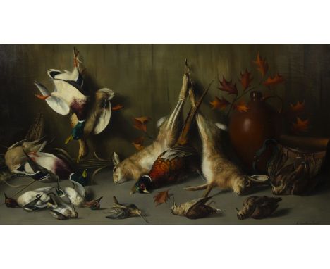 Alfons WATERSCHOOT (1931), oil on canvas Hunting scene, signedAlfons WATERSCHOOT (1931), olie op doek Jachtafereel, getekend1