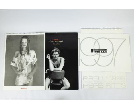 Set of 4 Pirelli calendars, Women through the decades, 1996-'97-'98 and '99Lot van 4 Pirelli kalanders, Women through the dec
