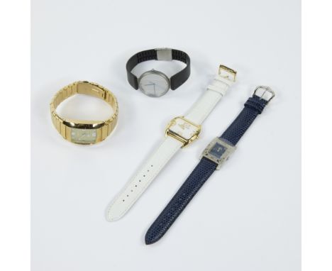 Collection of 4 wristwatches, MAX RENE (design Jacob Jensen) Swiss design watch, FILA (with date), Pierre cardin and Denis de