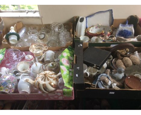 A collection of assorted ceramics and glass including a Victorian Worcester jug, studio pottery vase, Noritake plus various 1