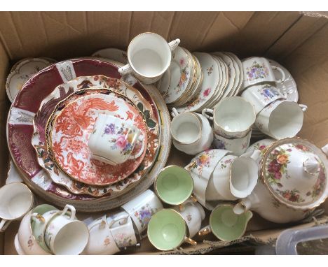 A collection of Royal Crown Derby, Derby Posies ceramics including various other patterns, comprising of cups, saucers and si