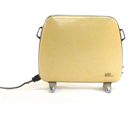An AEG cream enamelled heater CONDITION REPORT: working order unknown, sold as a collectors item, may require rewiring