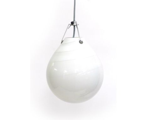 Anu Moser for Louis Poulsen, a 'Moser' pendant light with a matt white opal glass shade