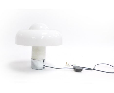 An (?) Italian white perspex and chromed table lamp, h. 45 cm
*Please Note: VAT will be added to the hammer price of this lot