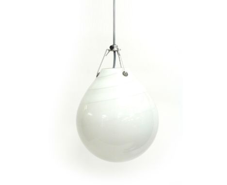 Anu Moser for Louis Poulsen, a 'Moser' pendant light with a matt white opal glass shade