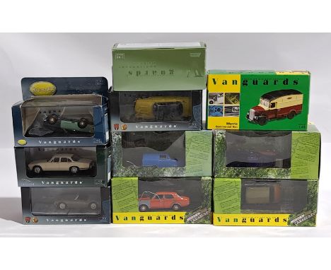 Vanguards 1:43 scale, a boxed Car group.&nbsp; Please note most&nbsp;of the vehicles are loose inside the cases. Although unc