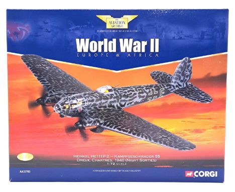 Corgi a boxed Aviation Archive 1/72 scale World War II Europe &amp; Africa AA33703 Heinkel HE111 P-2 - Kampfgeschwader 55 Dre