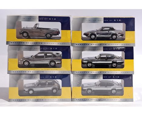 Corgi Vanguards&nbsp;Collectors Club Chrome Edition, a boxed group. Includes Triumph TR7 V8 &amp; Ford Capri MkIII 2.8i. Alth