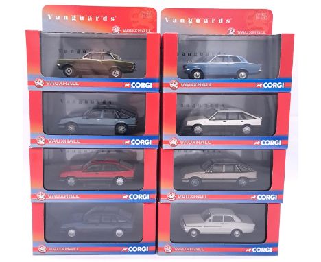 Corgi Vanguards, a boxed 1:43 scale group (Vauxhall Series) to include VA08710 Vauxhall Viva GT in Goodwood Green Starmist pl