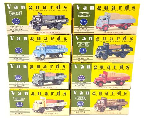 Lledo Vanguards, a boxed 1:43 scale Dropside group to include VA15001 Thames Trader Dropside "Truman's", VA16001 Commer Drops