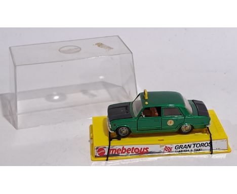 Mebetoys (Gran Toros) Fiat 124 S Taxi. Although unchecked for completeness condition generally appears to be Good in a Good r