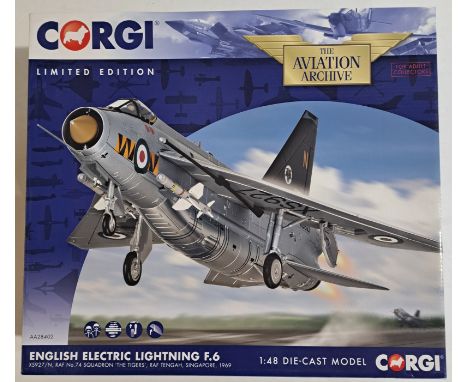 Corgi "Aviation Archive" a boxed 1/48 scale AA28402 English Electric Lightning F.6, RAF No.74 Squadron "The Tigers". Although