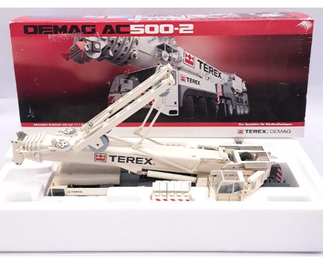 Conrad, a boxed 1:50 scale No.2098/04 Demag AC 500-2 Telescopic Crane "Terrex" in Cream/Red. Although unchecked for completen