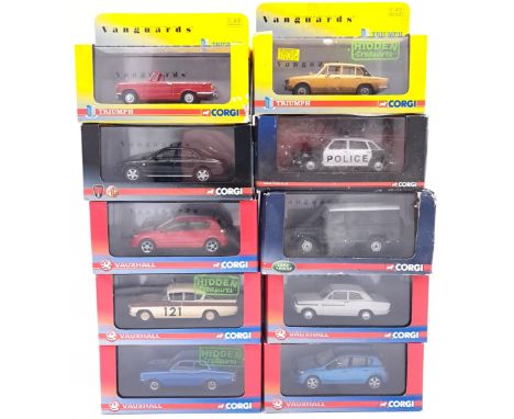 Corgi Vanguards, a boxed 1:43 scale group comprising of Triumph, Vauxhall and other Series to include AA05311 Triumph Dolomit