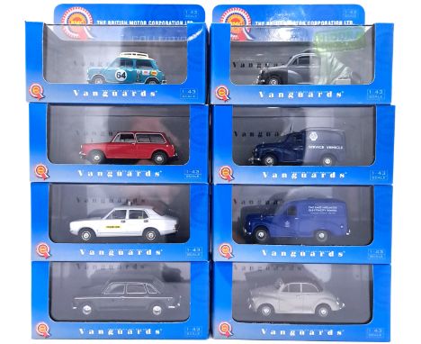 Lledo Vanguards, a boxed 1:43 scale group (The British Motor Corporation BMC) to include VA02514 Austin Mini Cooper Rally Wit