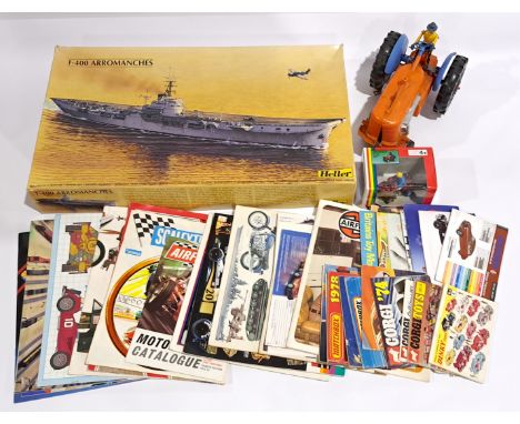 Britains Tractor, Heller 1:400 Arromanches Model Kit &amp; Leaflets &amp; Ephemera. Includes Dinky, Corgi, Matchbox, Scalextr