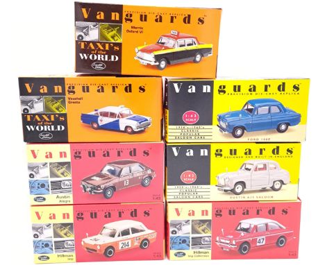 Lledo Vanguards, a boxed 1:43 scale group comprising of Rally Cars, Taxis Of The World and other to include VA06406 (Taxis Of