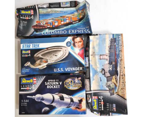 Revell, a boxed group of mixed scale plastic kits comprising of Space and Military &amp; Civilian Ships to include 04909 1:14