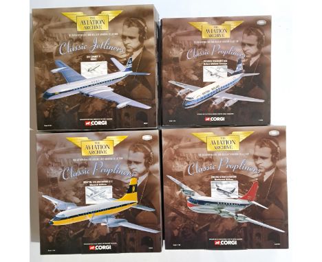 Corgi, "Aviation Archive" a boxed 1:144 scale Classic Propliners &amp; Classic Jetliners to include AA31001 Boeing Stratocrui