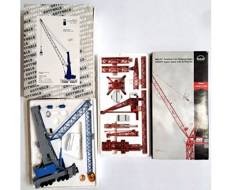 Conrad, a boxed pair of 1:50 scale Crane models/Sets comprising of No.2017/0 Wolff Tower Crane With Luffing Jig along with No
