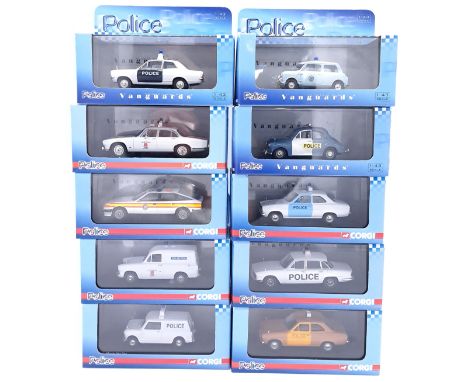 Corgi/Lledo Vanguards, a boxed 1:43 scale group (Police Collection) to include VA01310 Austin Mini "New South Wales Police", 