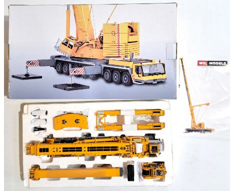 WSI Models, a boxed 1:50 scale 02-1213 Liebherr LTM 1500.8. Mobile Crane in Yellow. Condition appears generally Near Mint in 