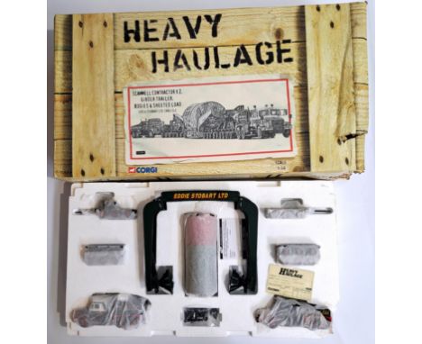 Corgi, a boxed 1:50 scale CC12305 (Heavy Haulage) Set - Scammell Contractor x 2, Girder Trailer, Bogies and Sheeted Load "Edd