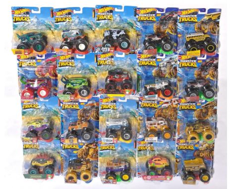 Mattel Hot Wheels Monster Trucks, Blister Pack group.&nbsp; Includes Motosaurus, Red Planet Rager &amp; Gotta Dump. Although 