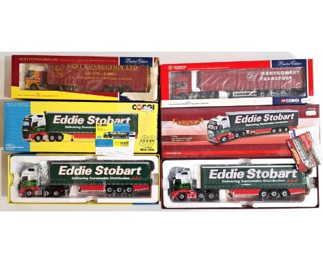 Corgi, a boxed 1/50th scale Truck/Trailer "Eddie Stobart" and similar group to include CC12916 Scania Topline Curtainside "Mo